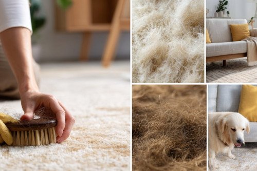 Jak usunąć włosy lub sierść z dywanu?