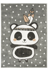 Dywan Dziecięcy Lima 9371A l.grey/rose Szary Róż Panda Indianin