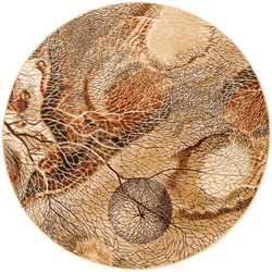 Okrągły Wełniany Dywan Isfahan Bellona Bursztyn