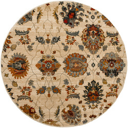 Okrągły Wełniany Dywan Superior Dywilan Latica Krem